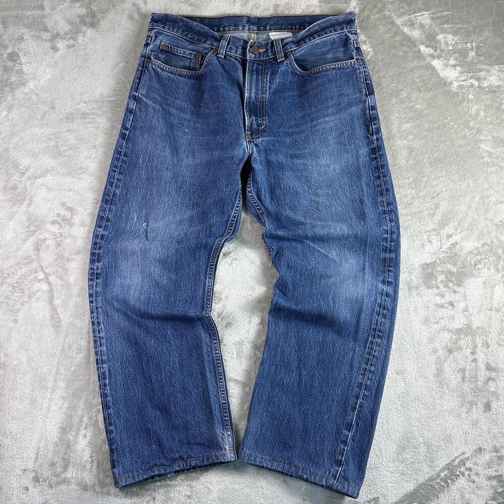 Vintage 2001 Gap Blue Boot Fit Denim Jeans Size 35x36 Made In Canada
